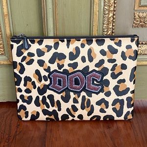 NWT Coach leopard doc Disney large wristlet